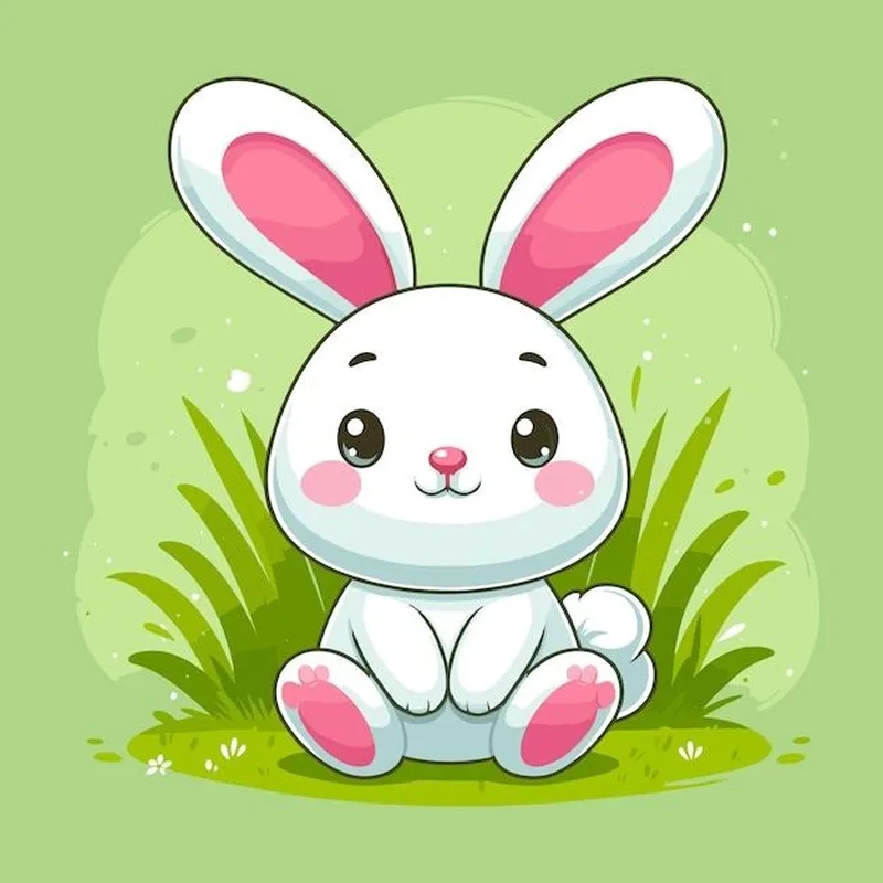 Tìm sticker thỏ cute hình chibi để thêm vui cho tin nhắn