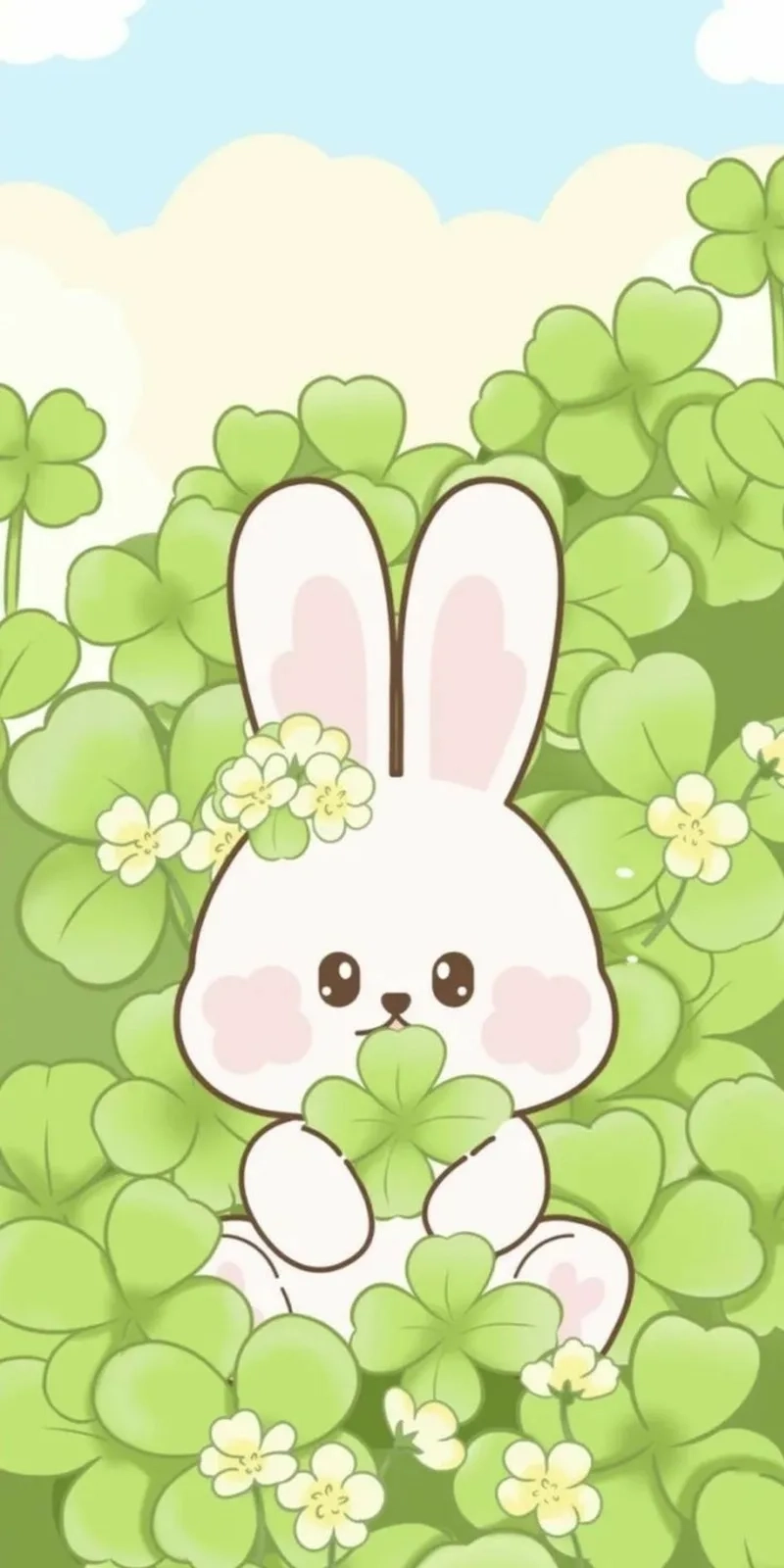 Tải con thỏ cute chibi để làm hình nền siêu đáng yêu