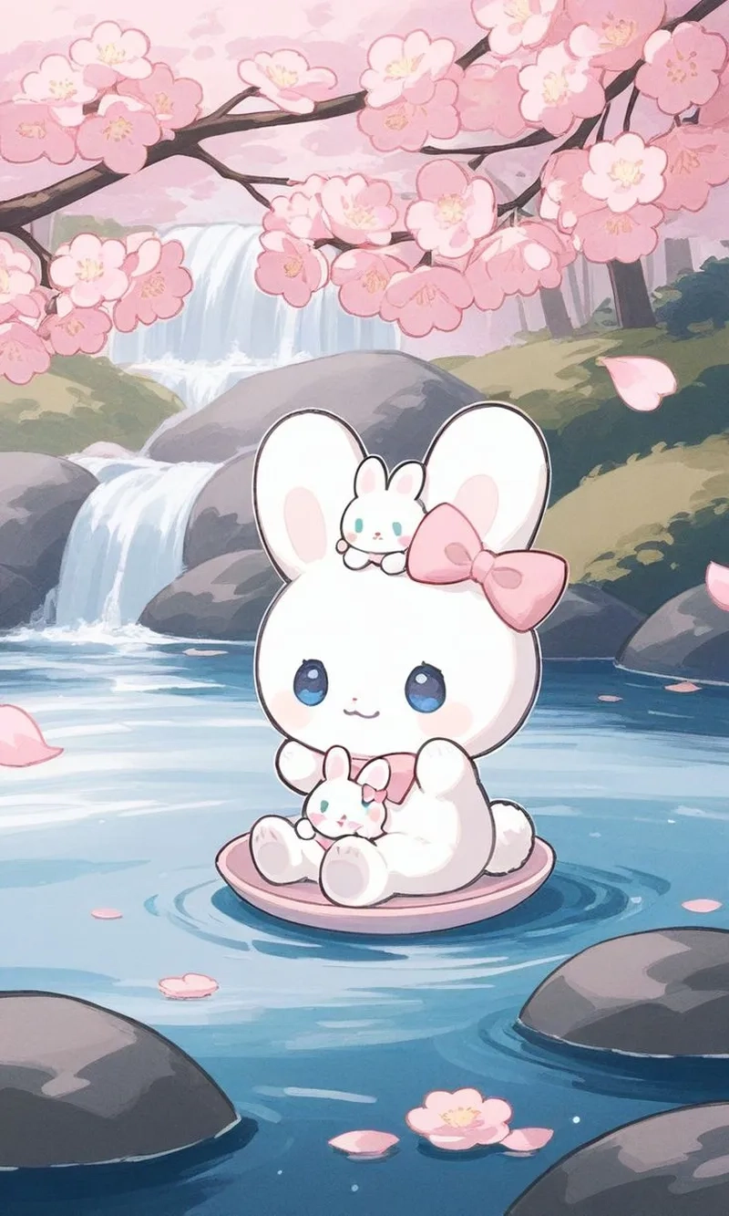 Tải anime chibi hình con thỏ cute để làm mới giao diện