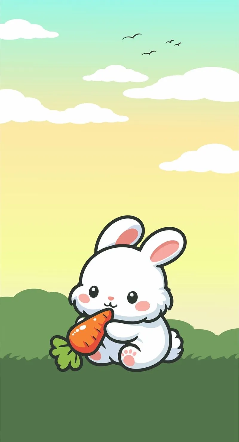 Ngắm cute thỏ con dễ thương chibi khiến bạn mê mẩn