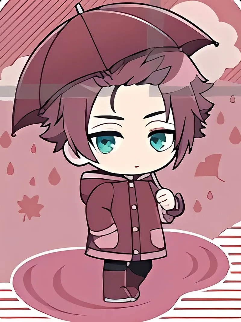 Hình anime nam chibi làm sáng điện thoại