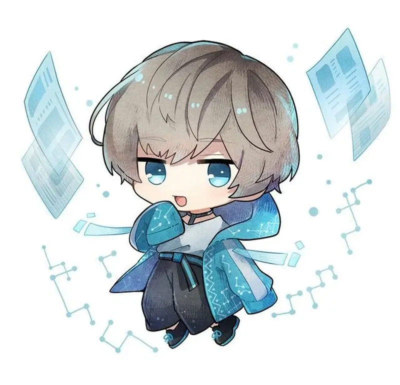 Anime cute chibi nam cho bộ sưu tập fan