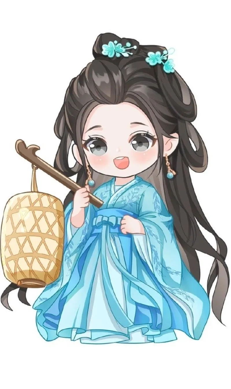 Chibi cute nữ làm avatar nổi bật cho bạn