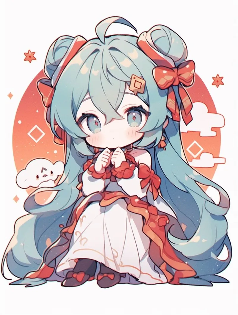 Hình anime chibi cute nữ làm hình nền siêu cute