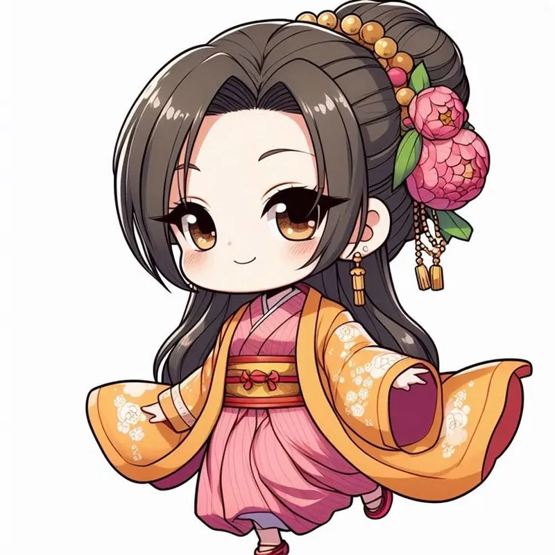 Ảnh chibi cute nữ đơn giản làm hình nền dễ thương