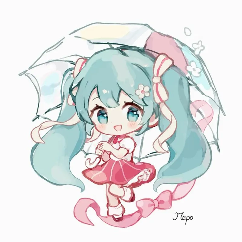 Lưu nhanh ảnh nữ cute chibi siêu đáng yêu