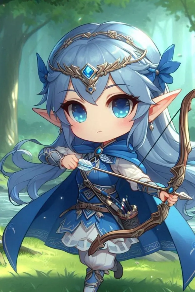 Avatar anime nữ cute chibi với biểu cảm làm tan chảy trái tim