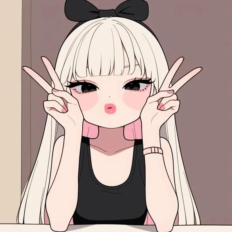 Lưu hình ảnh chibi girl avatar cute anime để làm hình nền