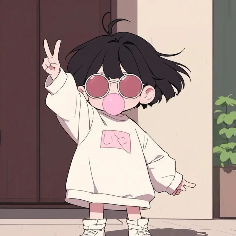 Lưu avatar chibi cute girl để làm hình nền siêu đáng yêu
