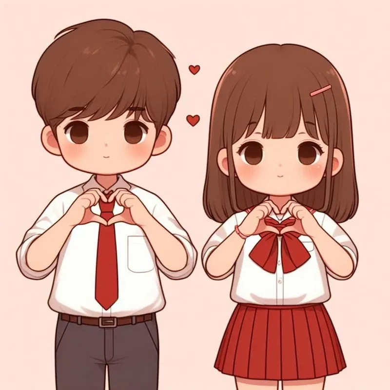 Avatar chibi cute đôi làm avatar Zalo thêm phần thu hút