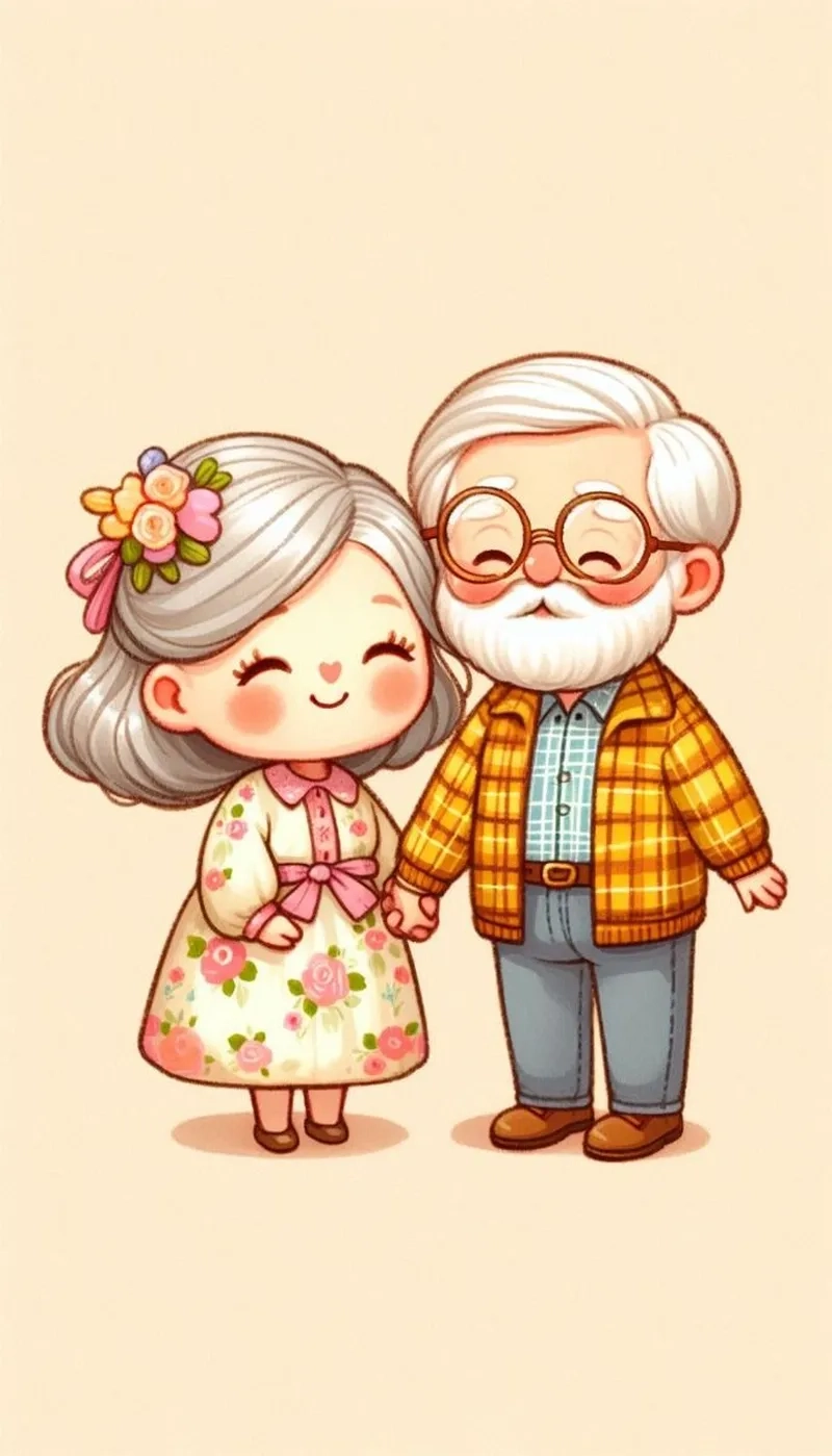 Chibi avatar đôi cute mang phong cách anime đáng yêu