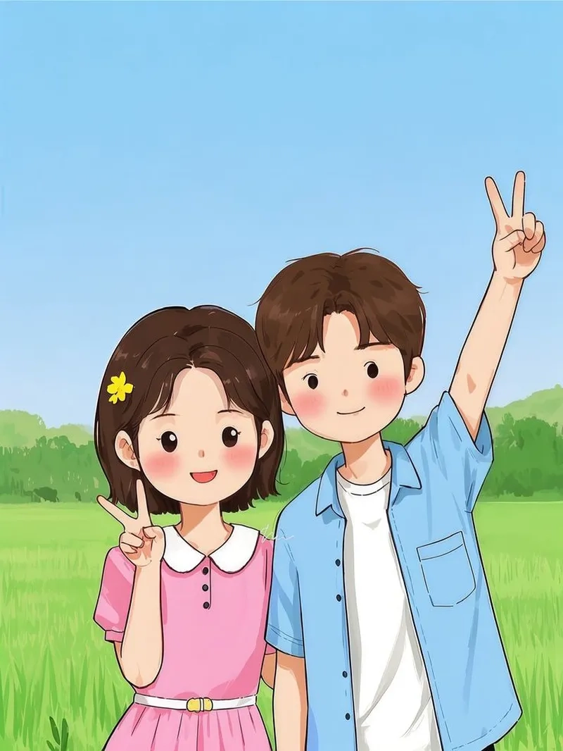 Avatar chibi đôi cute làm hình đại diện thêm phần cá tính