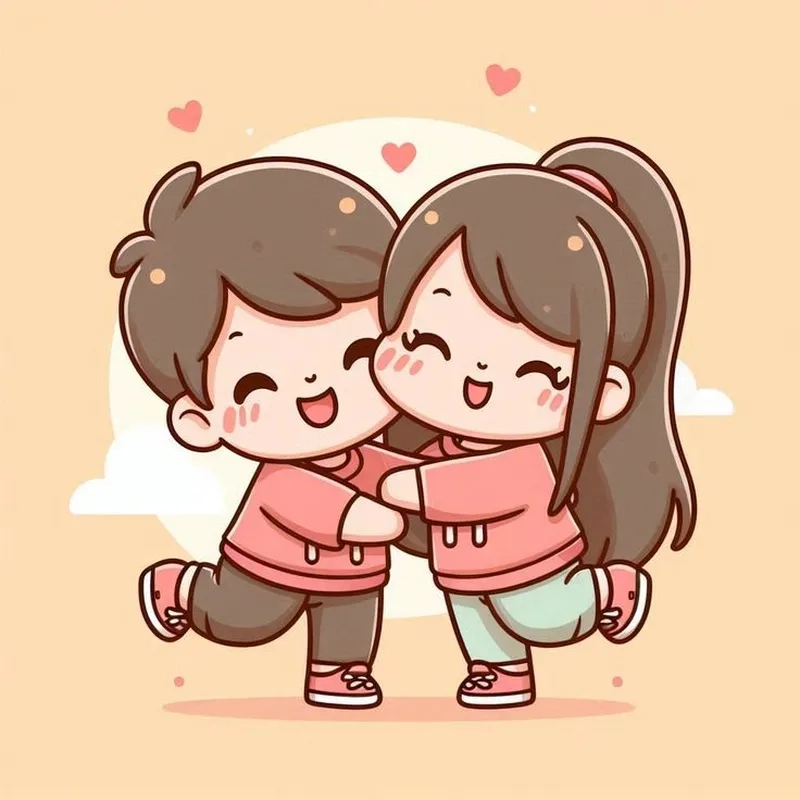 Cute chibi avatar đôi làm avatar thêm phần ngọt ngào