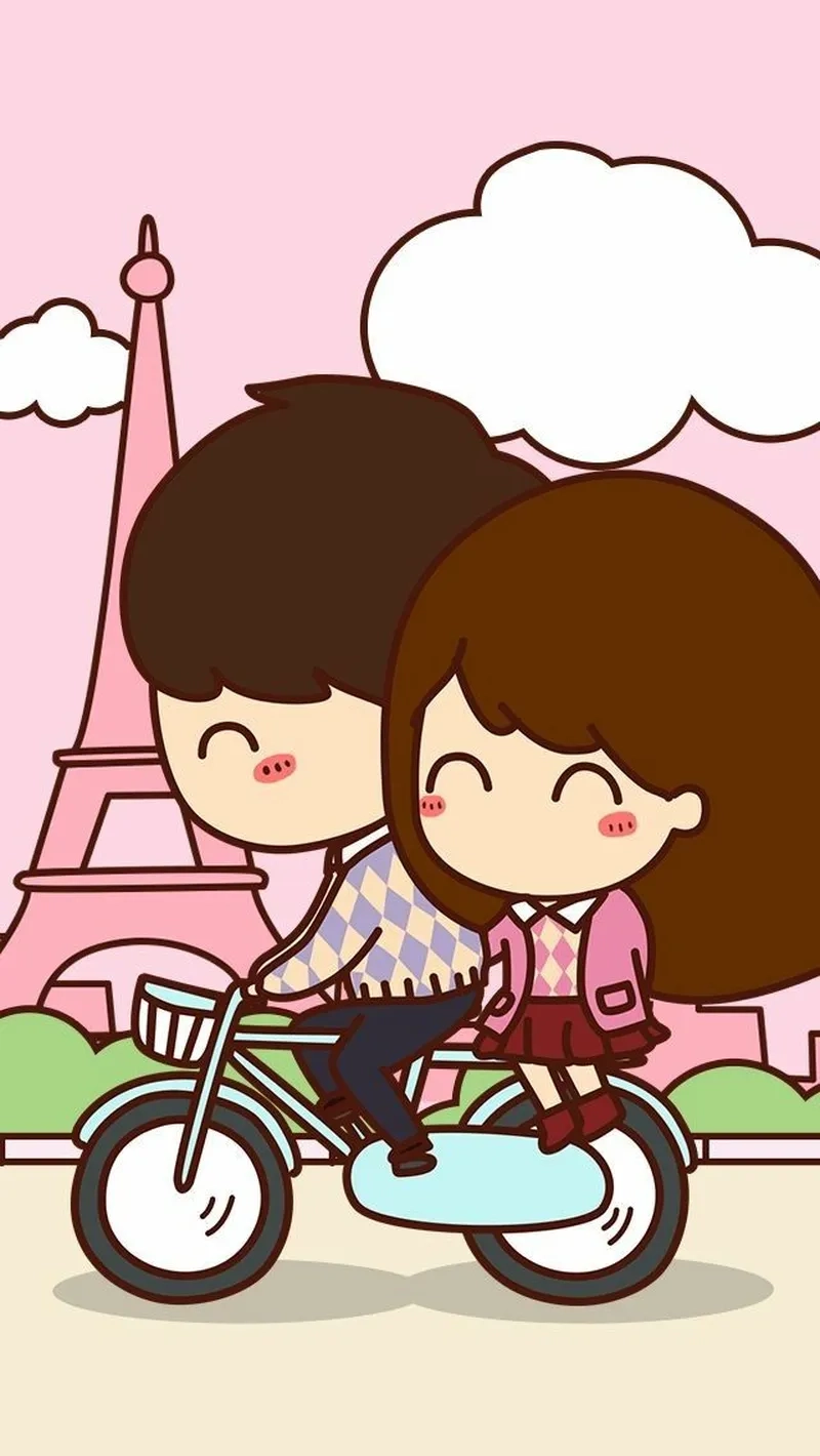Ảnh cặp đôi chibi cute cho tình yêu thêm phần đáng yêu