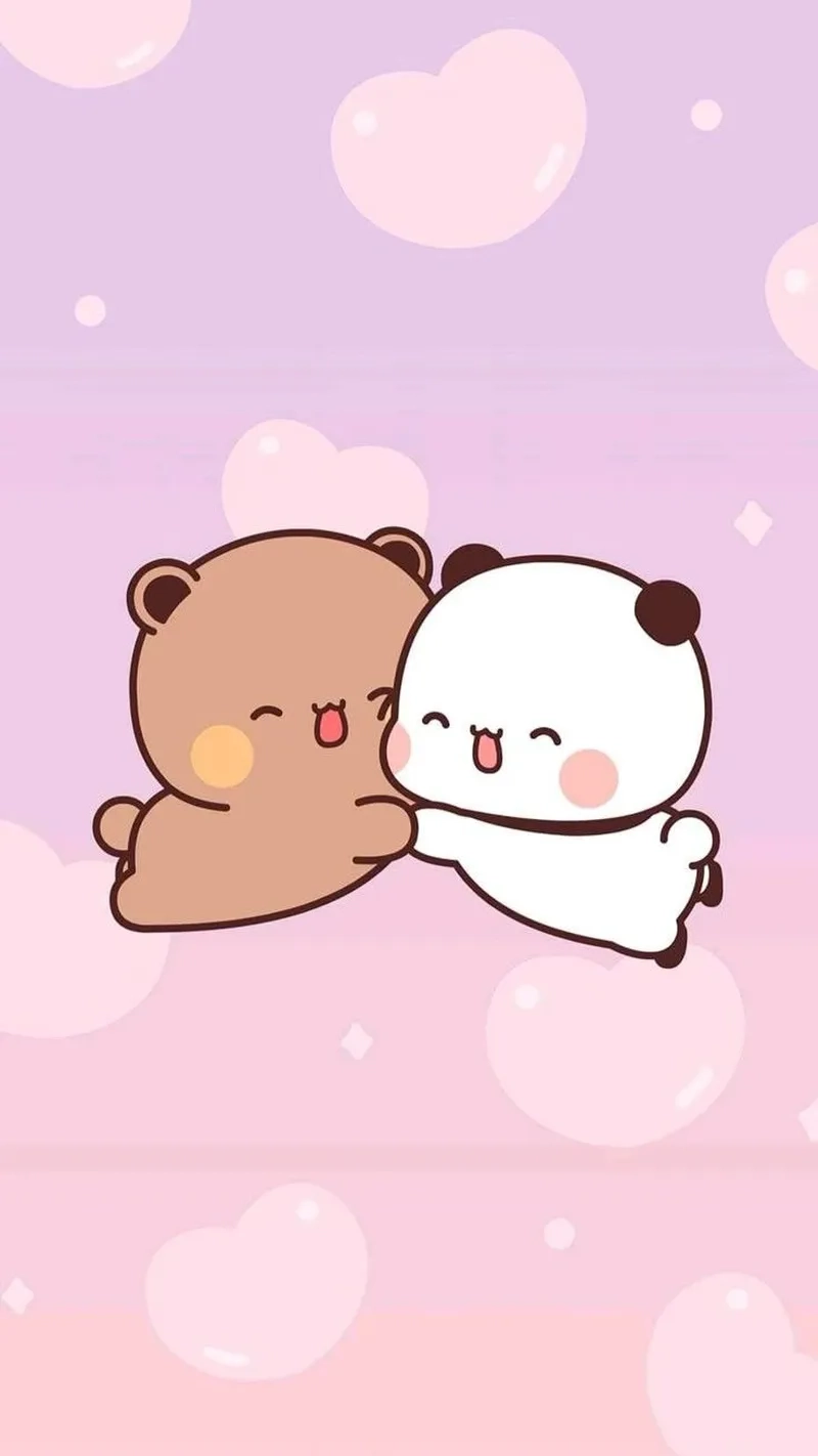 Avatar gấu chibi cute làm hình nền điện thoại thêm đáng yêu