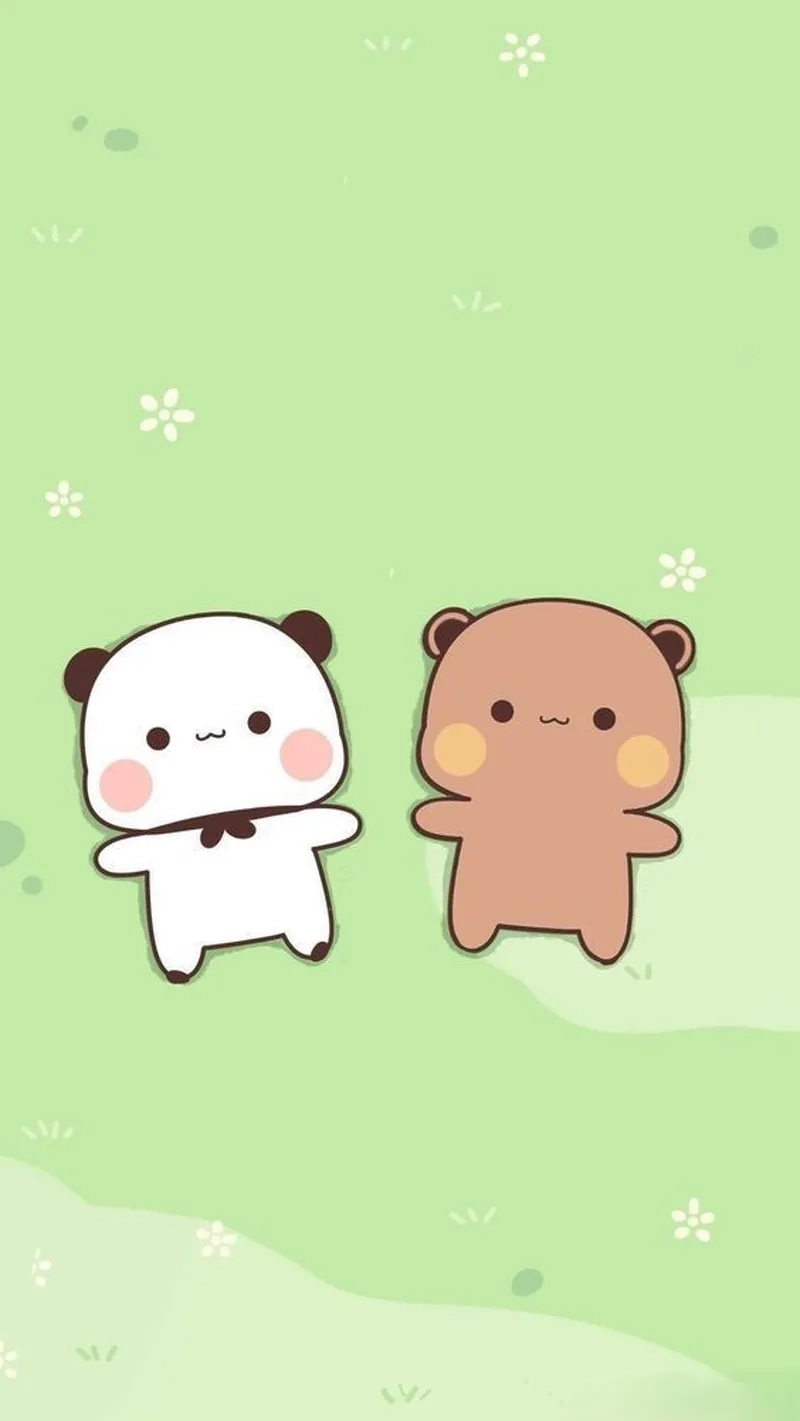 Hình ảnh chibi avatar gấu cute đôi làm avatar đôi siêu cute