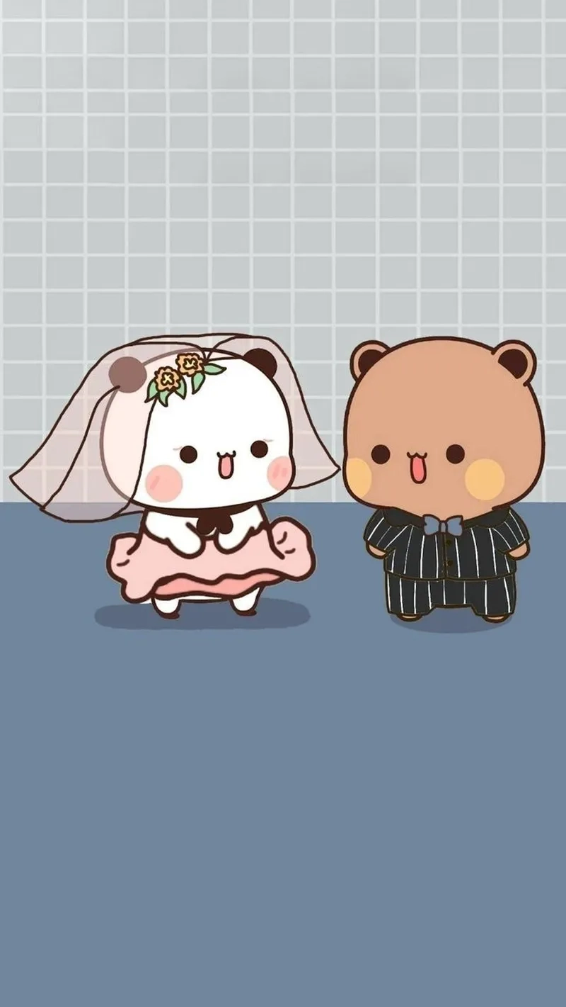 Ảnh gấu chibi cute mang năng lượng tích cực cho ngày mới