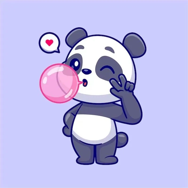 Gấu trúc gấu trúc avatar cute chibi mang phong cách đáng yêu