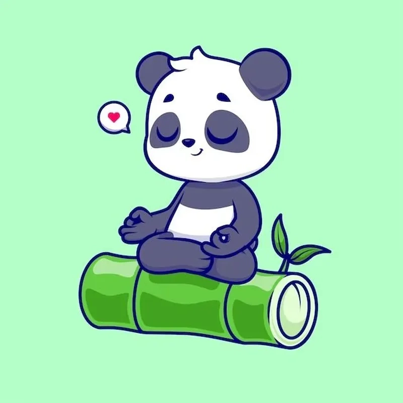 Dễ thương avatar ảnh gấu trúc cute chibi làm avatar nổi bật