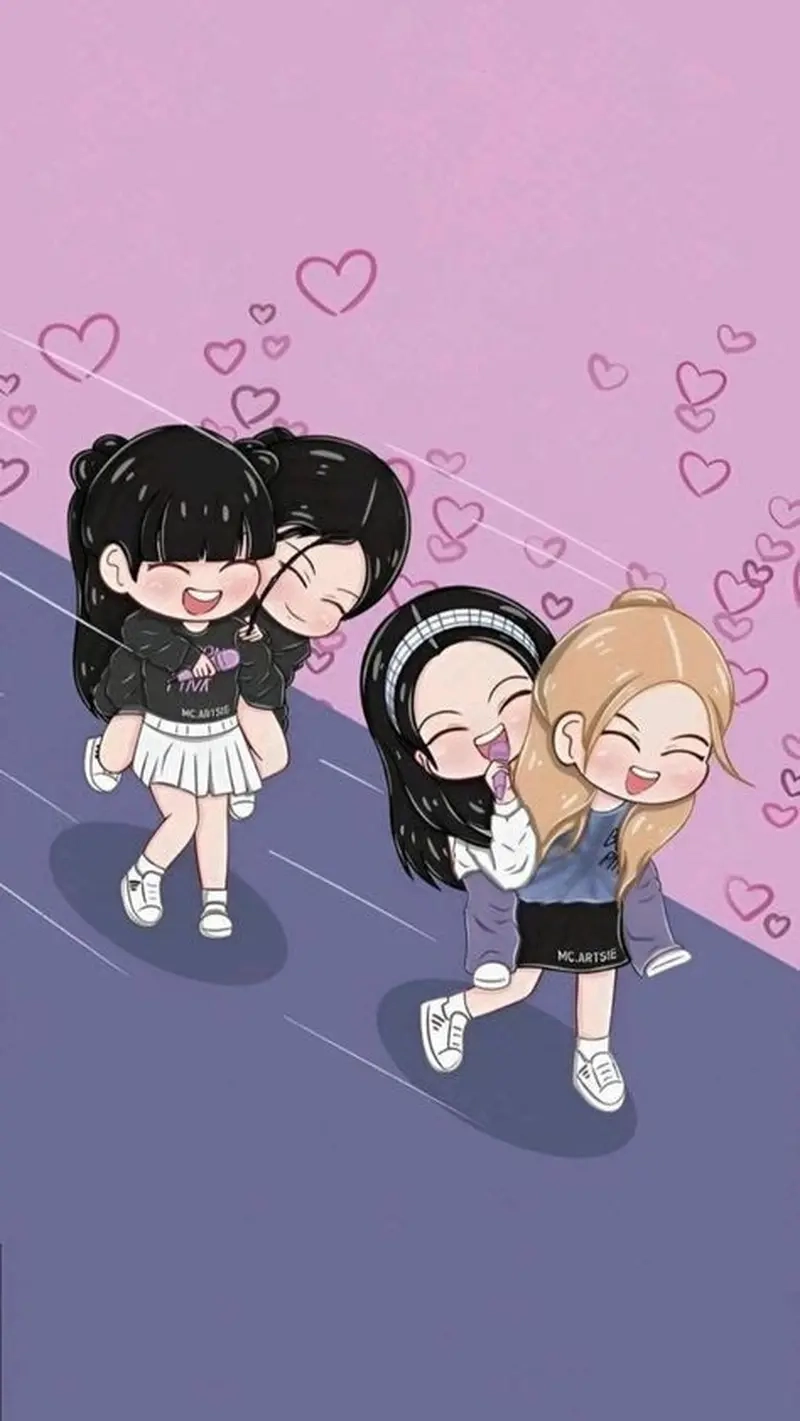 Lưu blackpink chibi how you like that để làm avatar độc đáo