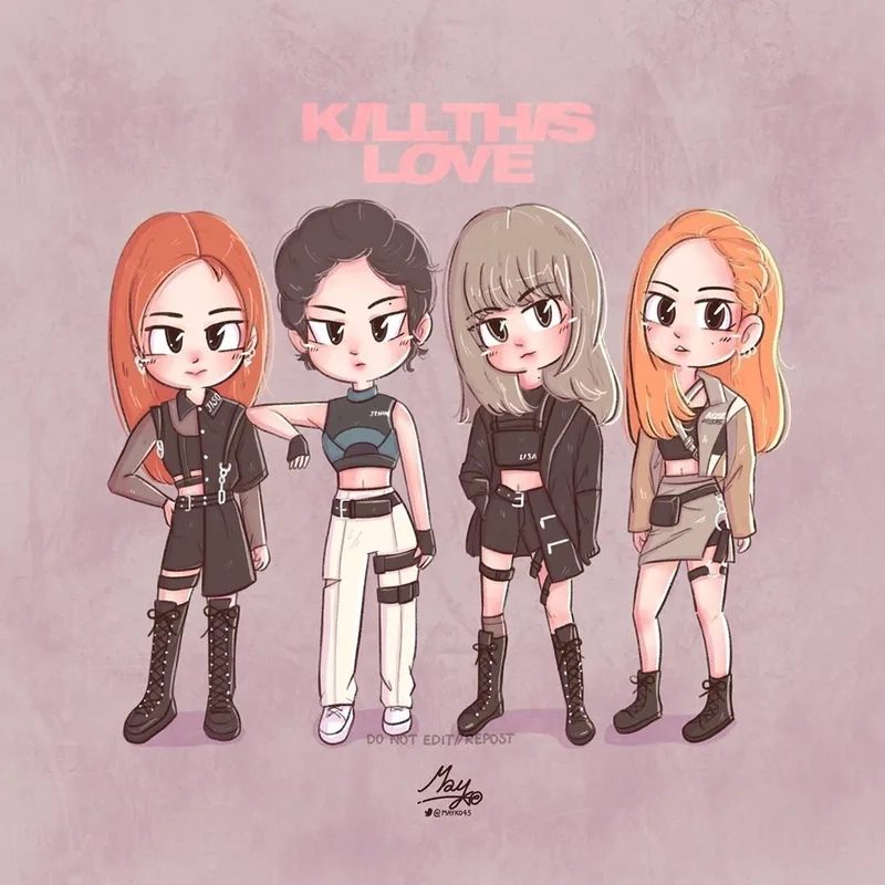 Ngắm chibi blackpink với nét vẽ siêu dễ thương