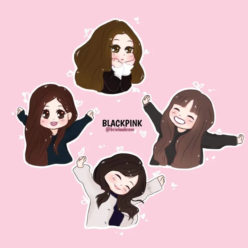 Tải ảnh blackpink chibi để làm avatar siêu đáng yêu