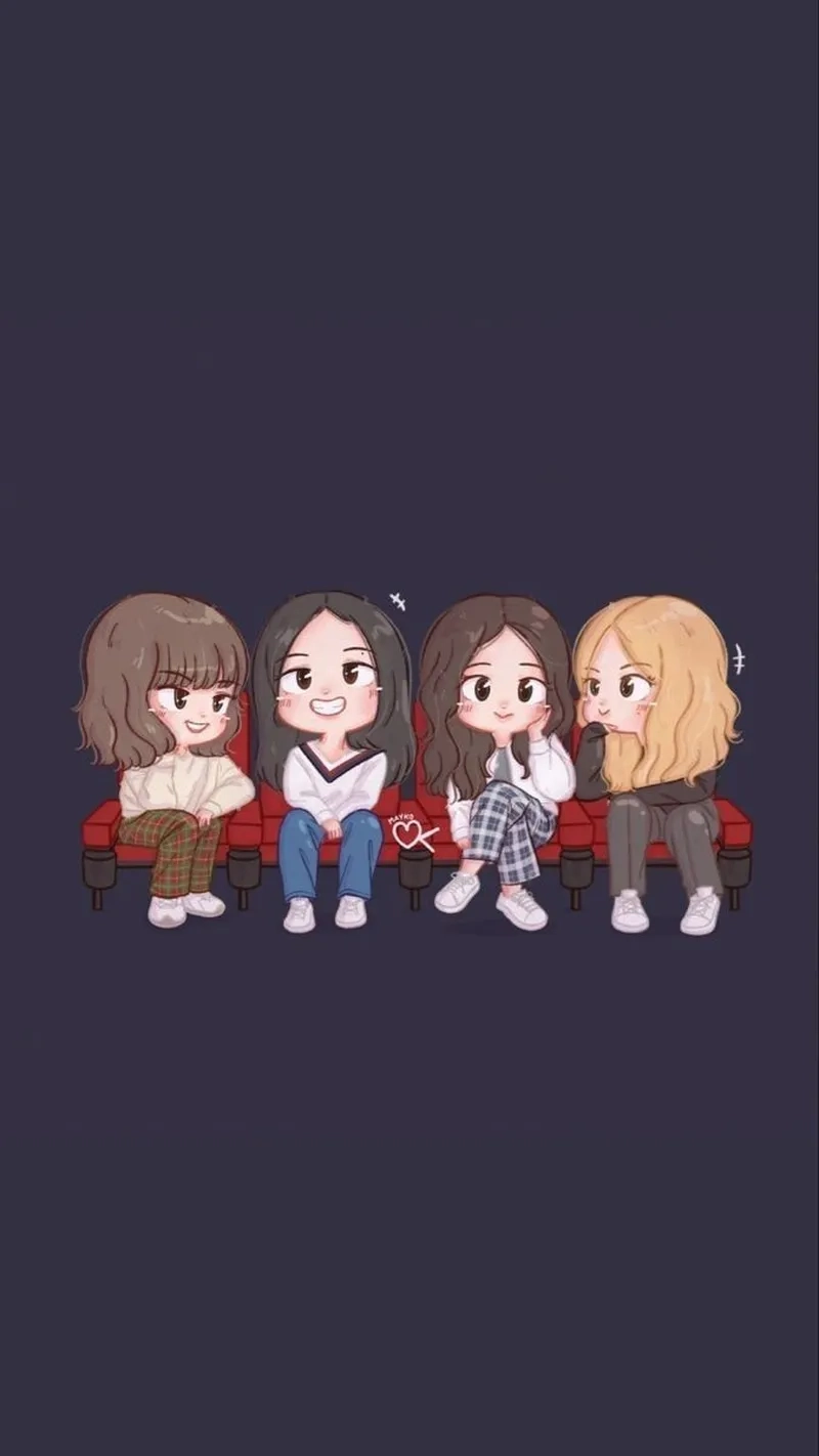 Tải black pink chi bi để làm hình nền siêu cute