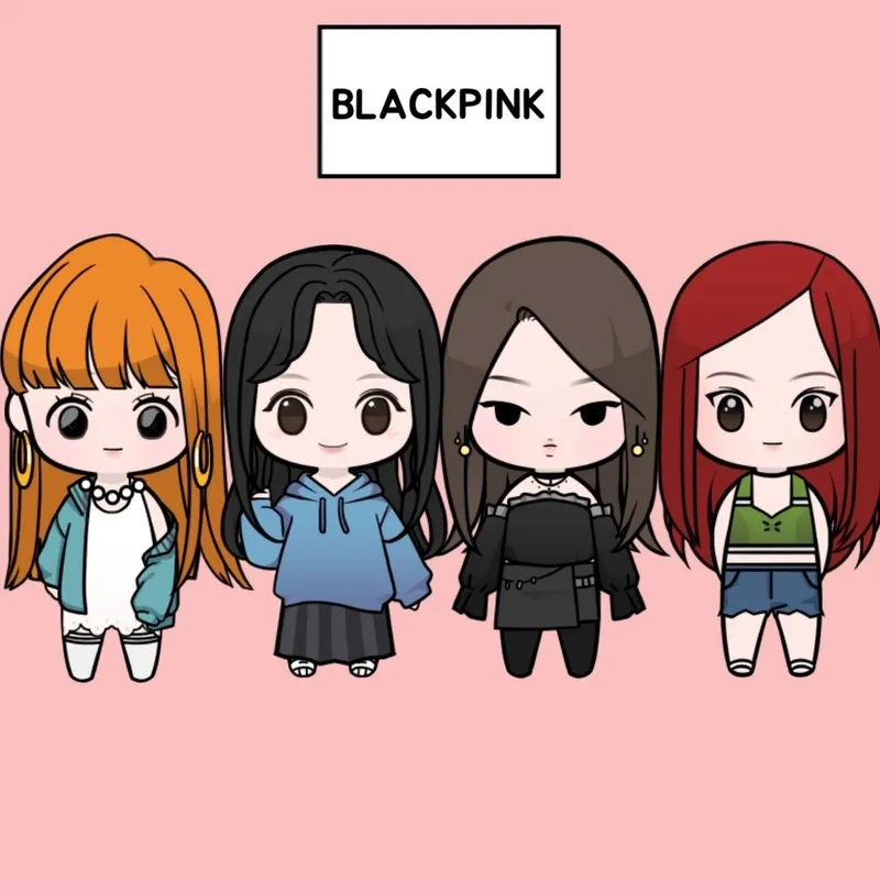 Tải blackpink hình chibi để làm mới giao diện