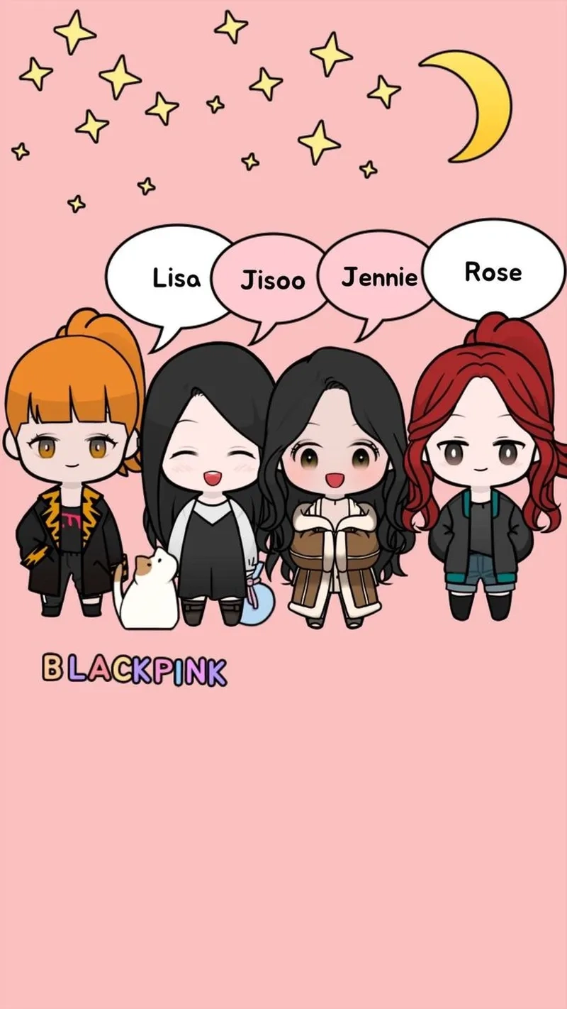 Lưu chibi cute blackpink để làm hình nền độc đáo
