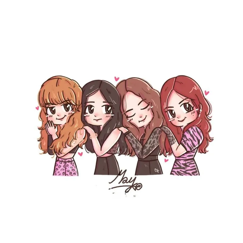 Lưu hình chibi blackpink để làm hình nền yêu thích