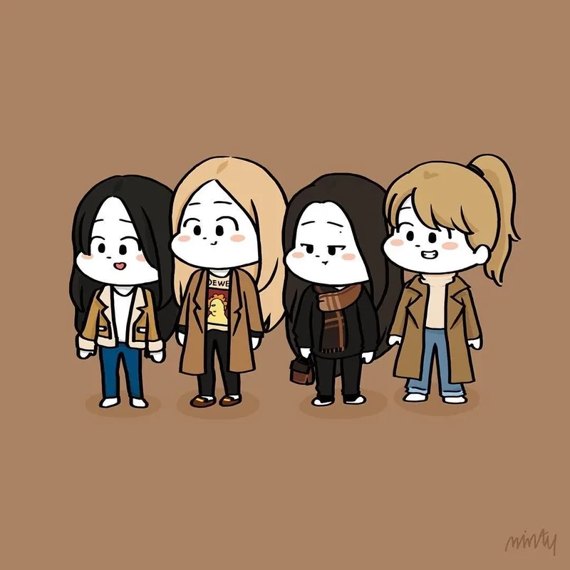Lưu hình ảnh blackpink chibi cute để làm avatar cá tính