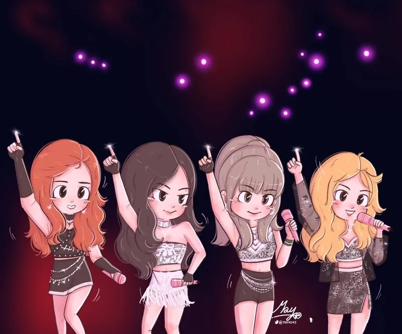 Tải hình ảnh chibi blackpink để làm hình nền đáng yêu