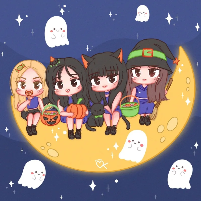 Lưu ảnh chibi blackpink để làm hình nền độc đáo
