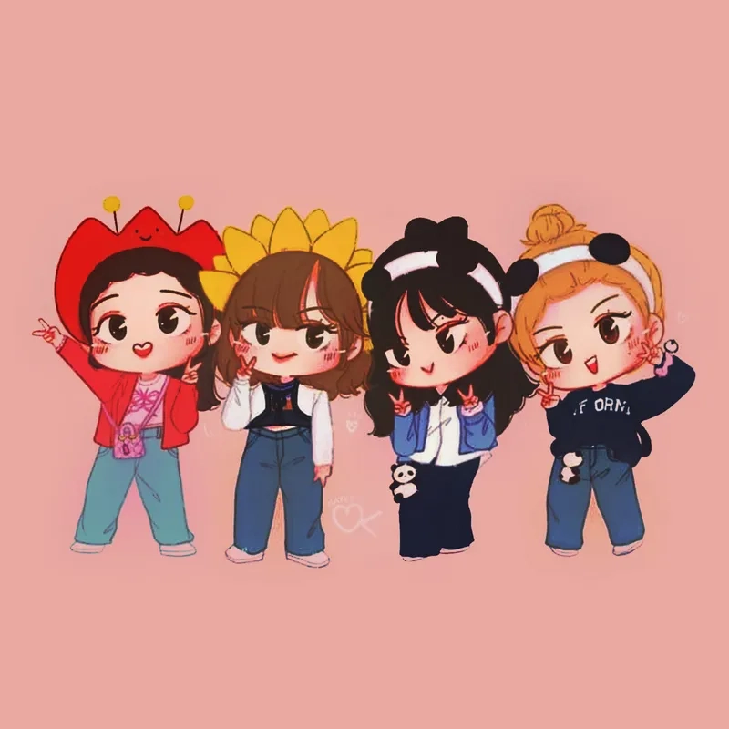 Tải ảnh chibi blackpink cute để làm avatar siêu cute