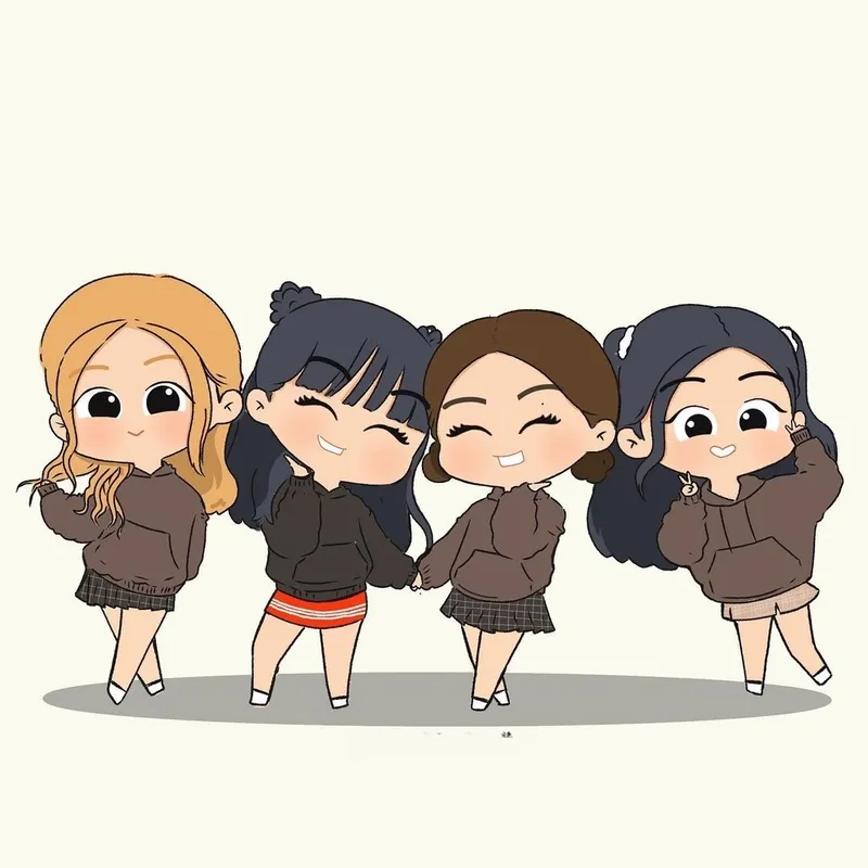 Ngắm ảnh chibi của blackpink với nét vẽ đáng yêu