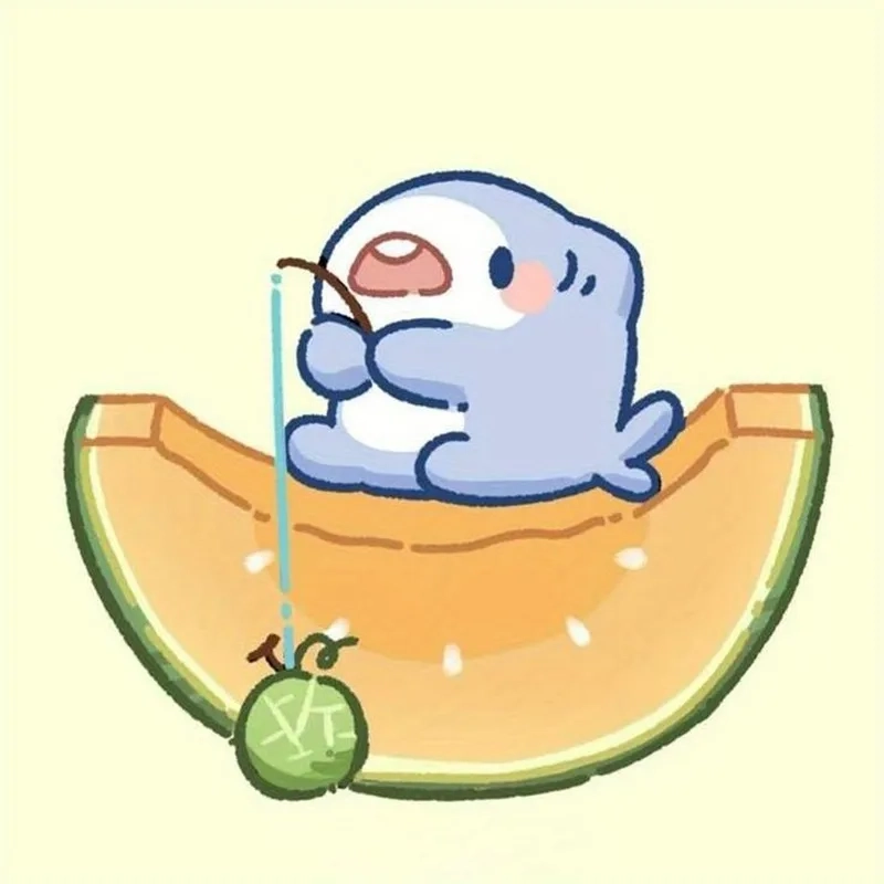 Hình cá mập chibi làm hình nền cực chất