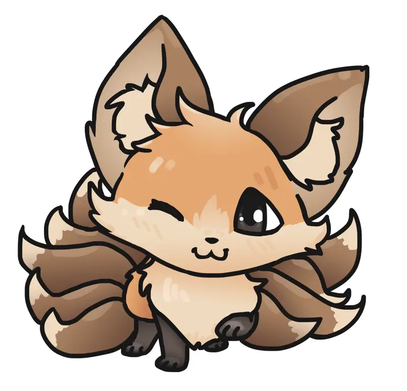 Tải ngay ảnh cáo chibi cute để làm hình nền đáng yêu