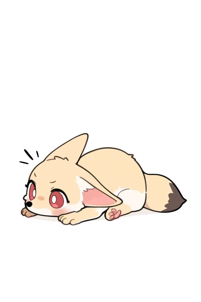 Tải ảnh con cáo chibi để làm nổi bật thiết kế Tết