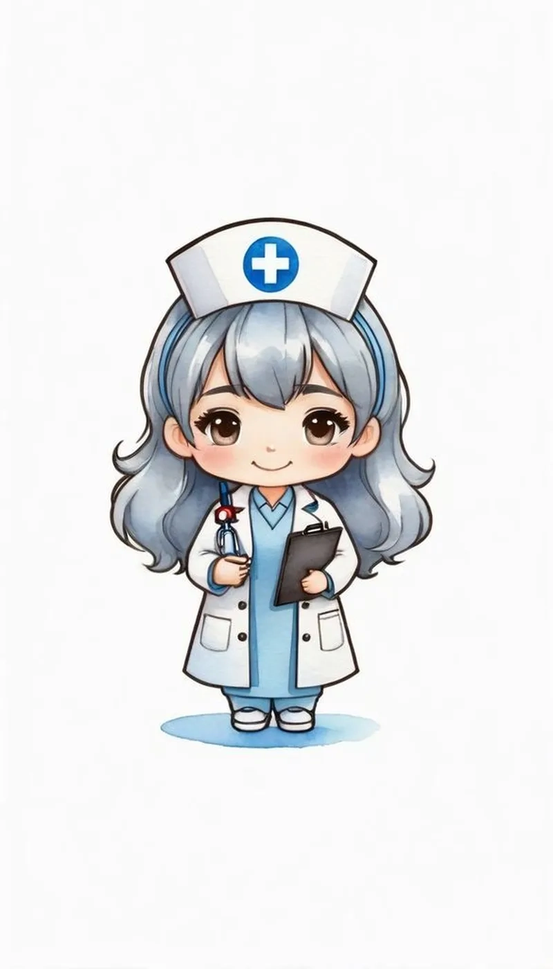 Ngắm nhìn hình ảnh hoạt hình cute với chủ đề bác sĩ đáng yêu