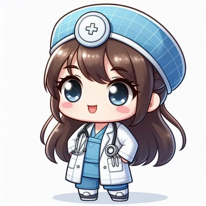 Bộ sưu tập hình ảnh phụ nữ hoạt hình với chủ đề bác sĩ dễ thương