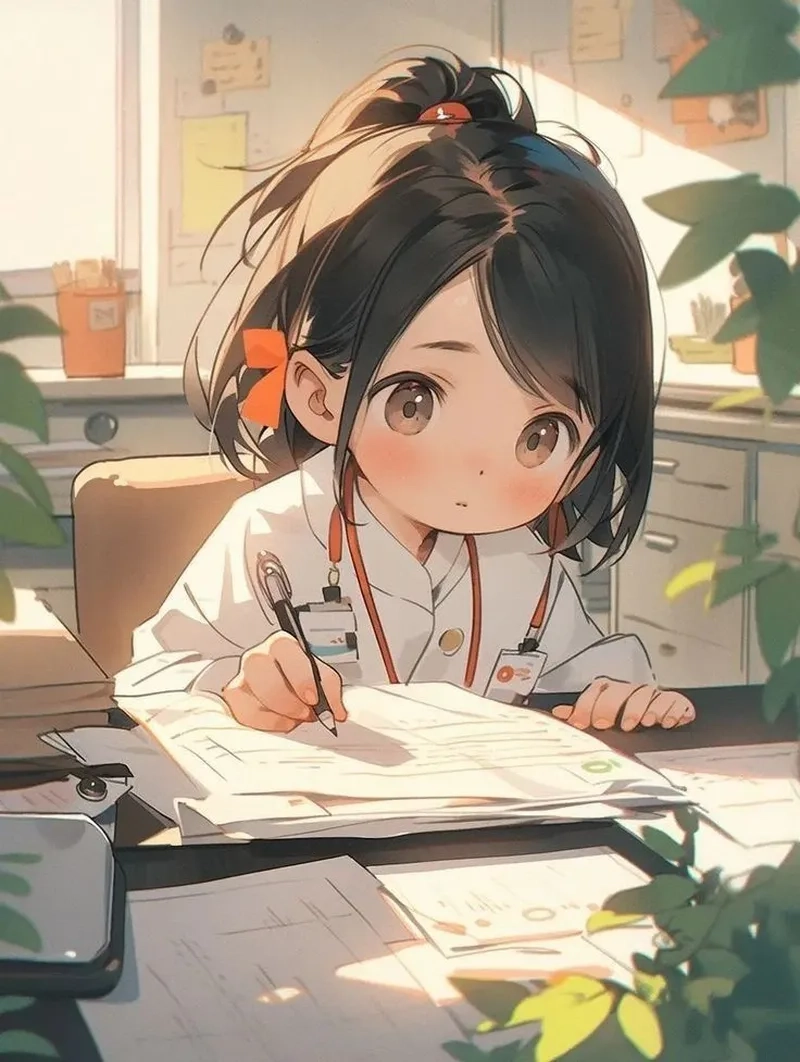 Tải về ảnh bác sĩ nữ chibi để làm mới màn hình của bạn