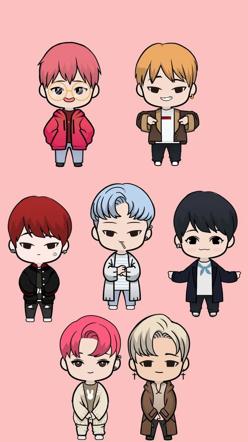 Thưởng thức BTS chibi art trong các tác phẩm nghệ thuật