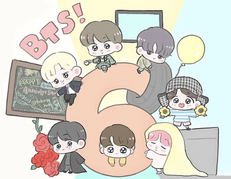 Ngắm BTS chibi Butter trong tạo hình siêu dễ thương
