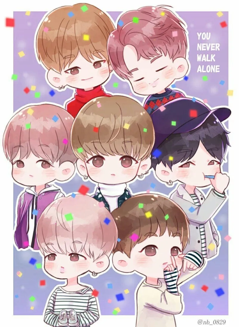 Thưởng thức Kpop chibi với các hình ảnh BTS siêu cute