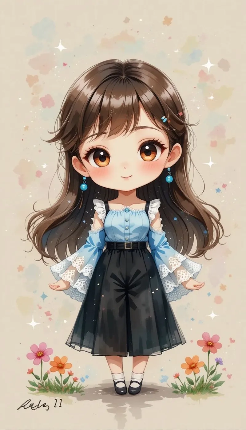 Ảnh nền cute chibi làm mới giao diện điện thoại