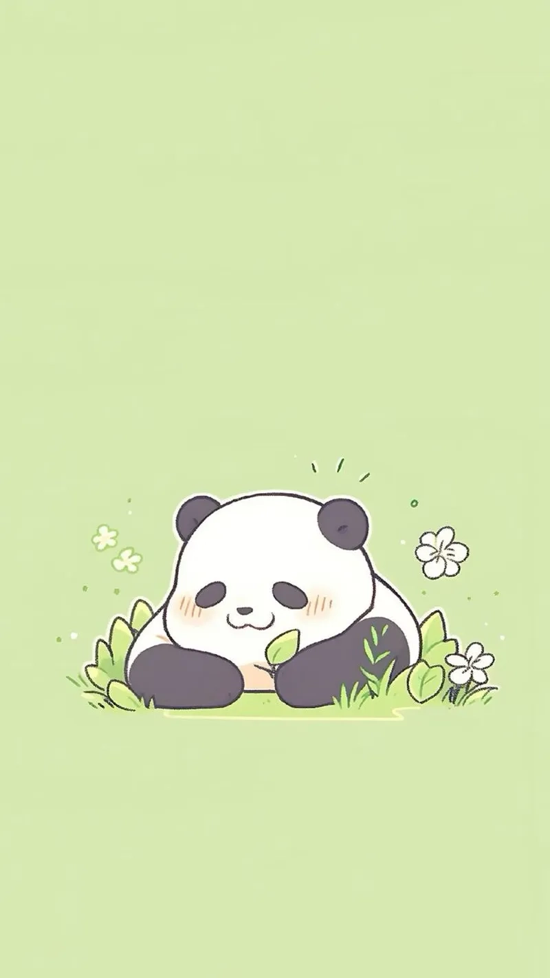 Lưu chibi gấu trúc để làm hình nền độc đáo cho điện thoại