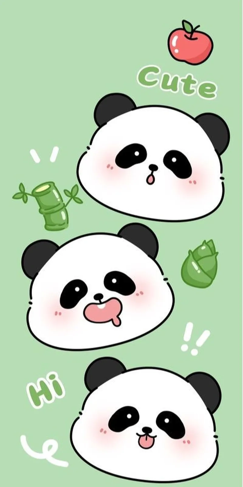 Khám phá hình nền gấu trúc chibi với nét vẽ đáng yêu