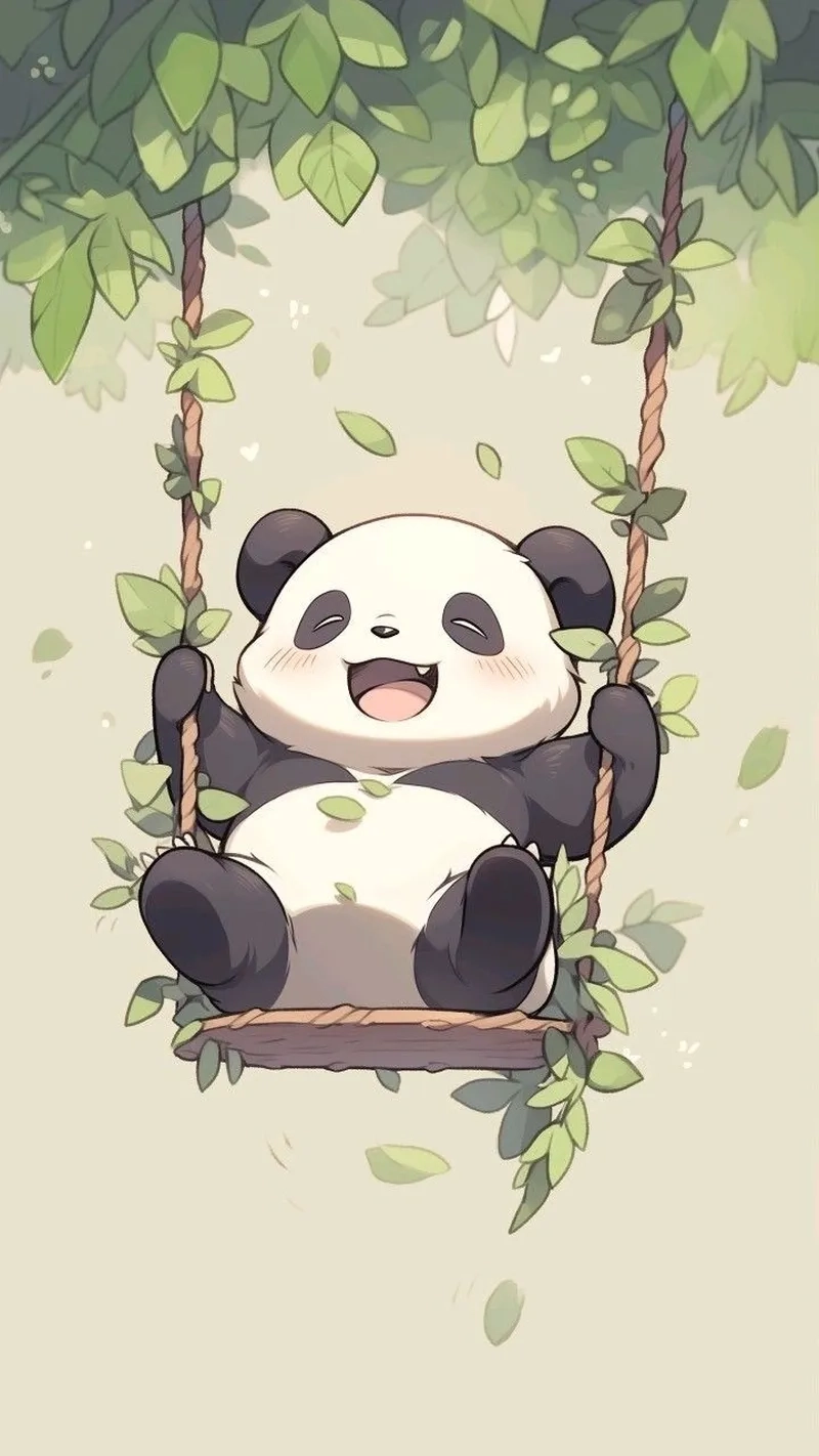 Lưu hình ảnh gấu trúc chibi để làm hình nền yêu thích