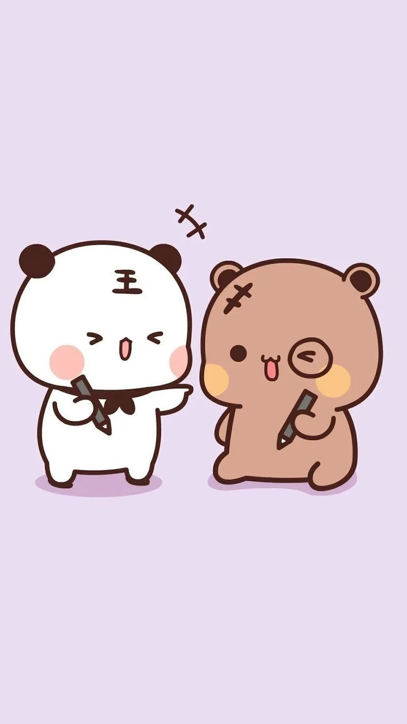Lưu dễ thương gấu chibi cute để làm hình nền yêu thích