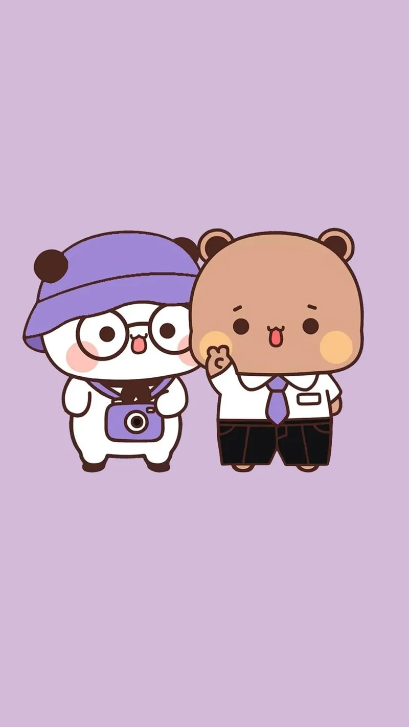 Tìm gấu chibi cute để làm mới giao diện màn hình
